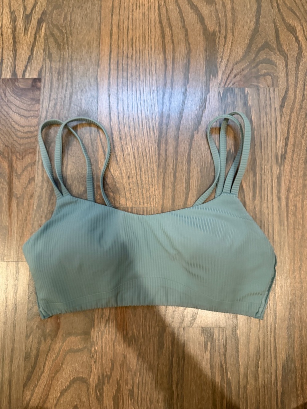 Lululemon Ribbed Double-Strap Bralette in Sage Green